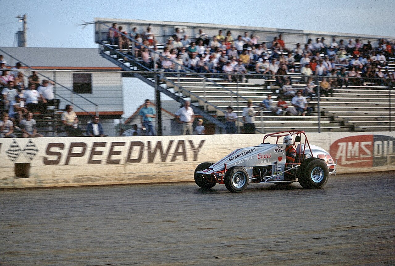 Hagerstown Speedway — The 1986 USAC Silver Crown car of Rich Vogler at Hagerstown Speedway in Maryland.