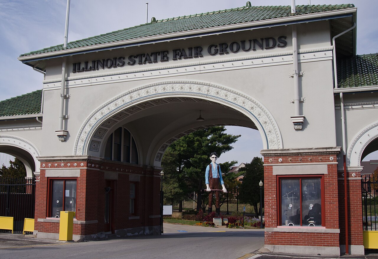 Illinois State Fairgrounds — The Illinois State Fair Grounds is where the U.S. Department of Agriculture National Agricultural Statistics Service office (not seen) is lo