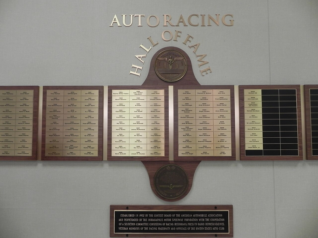 Indianapolis Motor Speedway (IMS) Museum — The Auto Racing Hall of Fame at the Indianapolis Motor Speedway Hall of Fame Museum