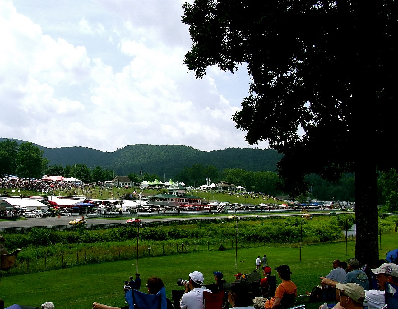 Lime Rock Park — View from the front strait spectator hill