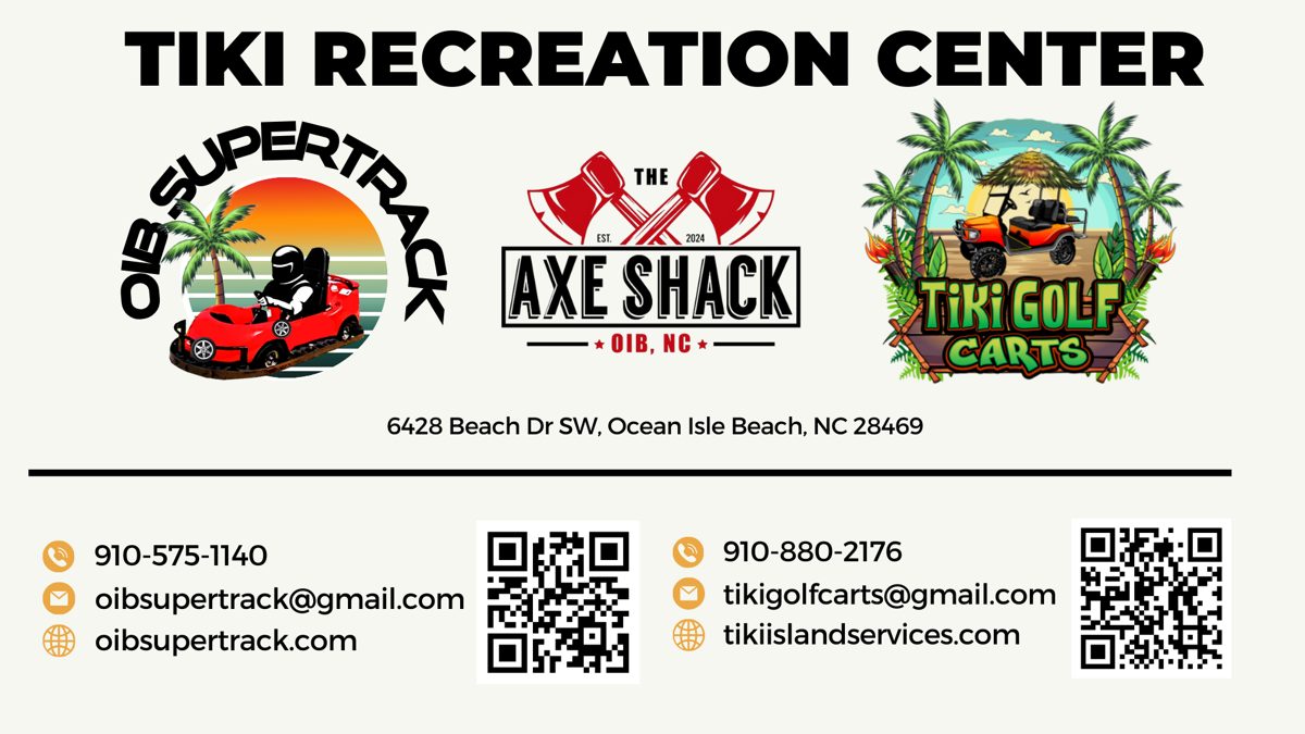 Ocean Isle Beach Super Track & Axe Shack at Tiki Recreation Center